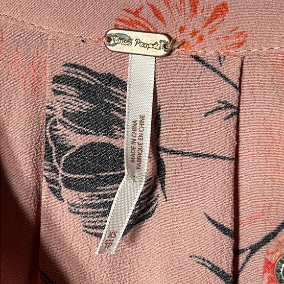Free people pink/rose floral dress size XS - Picture 6 of 13